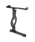 Universal 6 Lug Wheel Fitment Simulator Tool For 14 To 22 Inch Rims showing black steel structure for checking wheel clearance.