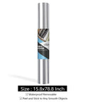 Roll of Brushed Nickel Peel And Stick Stainless Steel Contact Paper For Appliances And Cabinets Kitchen DIY Wrap Cover Adhesive