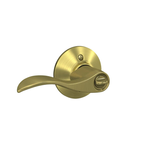 Accent Lever Keyed Entry Lock In Satin Brass For Your Home Doors Durable Door Hardware Easy Installation Classic Satin Brass Finish