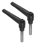 Clamping Lever Handles 2 Pack M8 X 35mm Threaded Male Stud 304 Stainless Steel Adjustable Locking Quick Release Ratchet Push Button Bolt Knobs