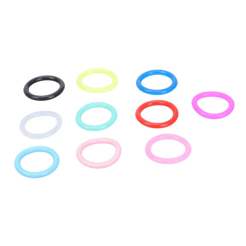 100 Pcs Mixed Color Pigeon Leg Bands for Training Easy Identification And Bird Management Rubber Gentle Fit With 9mm Inner Diameter