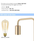 E26 screw base of Industrial Edison Table Lamp Set of 2 in Gold Metal Finish, bulb not included, compatible with various bulb types.