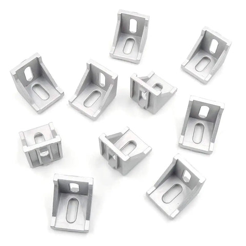 Inside Corner Bracket Gusset for 4040 Aluminum Extrusion with 8mm Slot, 20 Pcs Pack displayed on white background