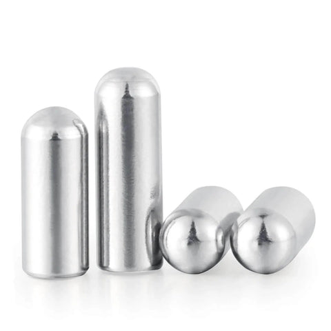 Heavy Duty Stainless Steel Round Head Cylindrical Dowel Pins Set, 304 Grade Locating Pins In Metric Sizes From M0.8 To M6 With 8mm Option