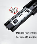 Ball Bearing Full Extension Drawer Slides With 3 Fold Telescopic Rails Side Mount Soft Close Quiet Mute Design 12 Inch Pack Of 2