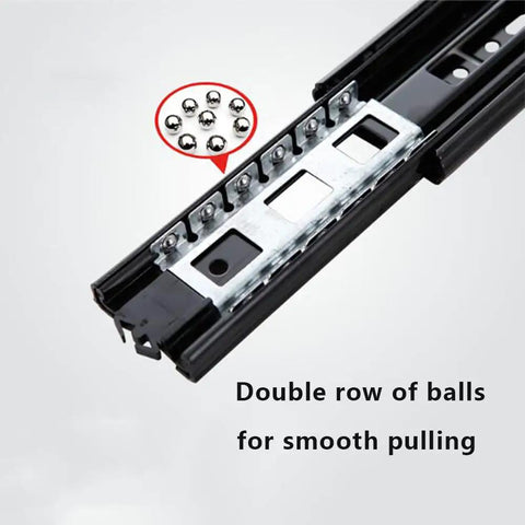Ball Bearing Full Extension Drawer Slides With 3 Fold Telescopic Rails Side Mount Soft Close Quiet Mute Design 12 Inch Pack Of 2