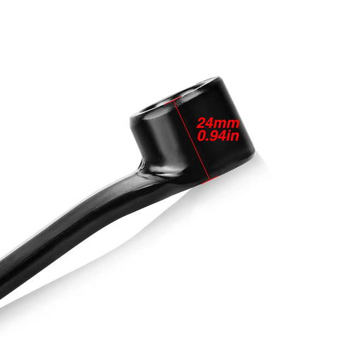 Close-up of Beefy 170mm Left Steel Crank Arm For Bikes With Diamond Hole Replacement Part Black Durable Construction Easy Install