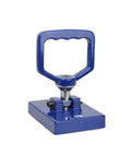 Heavy Duty Magnetic Lifter For Steel Plates Beast Mode Permanent Hoist 330 Lbs Cordless Metal Grabber with blue handle.