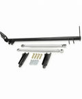 Heavy Duty Rear Traction Control Rod Assembly And Chassis Brace Kit Featuring Carbon Steel Build, includes black and silver components.