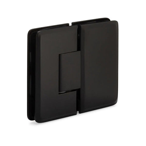 Heavy Duty 180 Degree Glass To Glass Hinge Matte Black For Glass Doors 0.375 To 0.5 Inches Thick Up To 36 Inches Wide Built To Last
