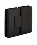 Heavy Duty 180 Degree Glass To Glass Hinge Matte Black For Glass Doors 0.375 To 0.5 Inches Thick Up To 36 Inches Wide