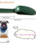 Green plastic garden shovel 25x6.5 cm with pet food scoop feature and size analysis. Three Pack Plastic Garden Shovels Set Hand Trowels For Planting Digging Transplanting And Grab And Go All Purpose Use In Soil Beach Sand And Pet Food Scoops Lightweight Durable Garden Tools.