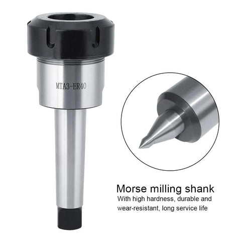 3-26Mm Morse Taper Collet Chuck Holder Carbon Steel High Precision High Hardness Wear Resistant for Milling Machines