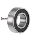 Close-up of 688-2RS deep groove ball bearing, chrome steel, double-sealed, 8x16x5 mm