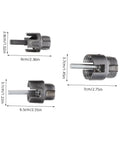 Pro Grade 3pc Pipe Threader Tool Kit For Plumbers Compatible With Electric Drill Steel pipe threading bits in various sizes.