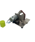 Mini Electric Belt Grinder Machine Sharpener And Polisher Tool ideal for metalworking projects with compact motor and adjustable belt.