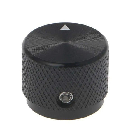 Black Aluminum Rotary Potentiometer Knob With 0.24 Inch Hole 20mm By 16mm Size PU Interior for durable protection and easy grip