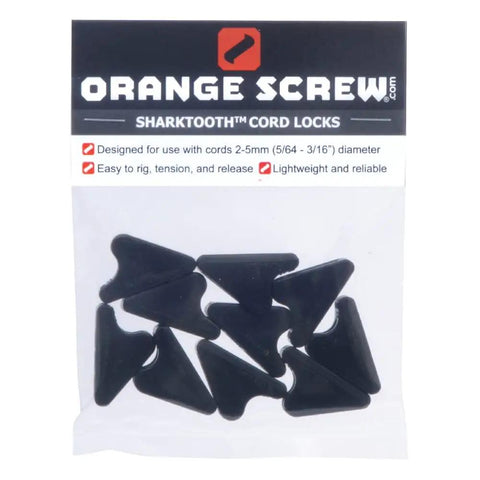 SharkTooth Cord Locks 10 Pack Quick Tensioners For Ropes And Cords For Tents Tarps And More Camping Gear Lightweight 1 Oz