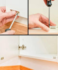 Installation of Cabinet Door Magnetic Latch Set 12 Pack White Cabinet Door Magnets Closure Catch for Cupboards Drawers