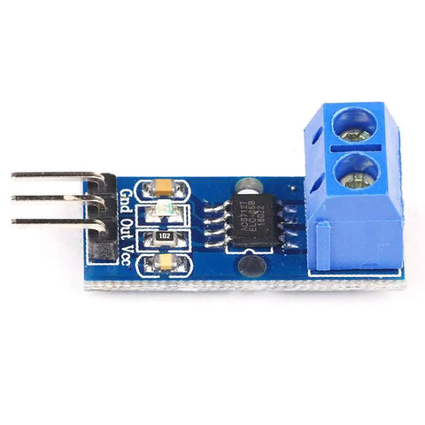 Rock Solid Pair Of ACS712 30 Amp Current Sensor Modules, compact blue circuit board for Arduino projects.