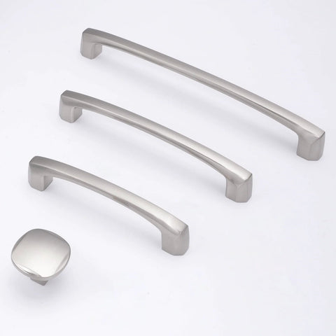 10 Pack 5 Inch Brushed Satin Nickel Cabinet Pulls Center To Center 128mm Durable Zinc Alloy Construction Corrosion Resistant Smooth Operation
