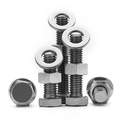 5 Piece TA2 Titanium Outside Hex Screw Nut And Flat Washer Combo Kit For Fasteners M3X20mm Ultra Lightweight Corrosion Resistant Hardware Set