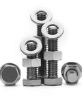 Titanium Outside Hex Screw And Nut Flat Washer Kit Two Piece M12x110mm Fastener Set For Built Tough High Strength Applications Lightweight TA2