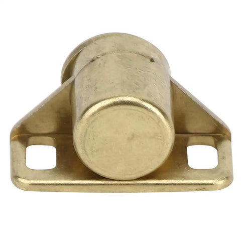 Grab These Premium Magnetic Cabinet Door Catches With Built In Magnet And Antique Gold Zinc Alloy Design For Wardrobe Tv Furniture That Looks Awesome, front view of a zinc alloy catch.