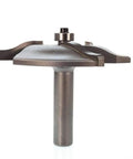6000C Large Raised Panel Router Bit Built For Big Cabinets, Three Eighths Inch Diameter, heavy duty carbide construction, side view