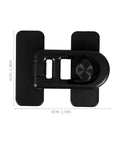 Four Pack Kid Safe Refrigerator And Oven Locks For Cabinets And Drawers, Easy Snap On Safety Latches, Black Plastic Design