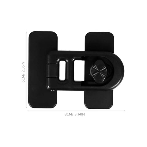 Four Pack Kid Safe Refrigerator And Oven Locks For Cabinets And Drawers, Easy Snap On Safety Latches, Black Plastic Design