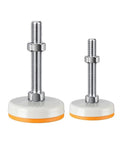 Beefy Four Pack Adjustable Machine Feet With 150mm Base Heavy Duty Carbon Steel Leveling Screws Anti Slip TPU