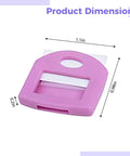 Pink key cover from 50 Pcs Silicone Key Covers For House Keys, Elastic Soft Key Caps In 5 Color Coding Set With Labels, dimensions shown