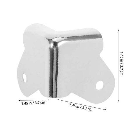 12 Pieces Metal Speaker Cabinet Corner Guards 1.57 Inch Silver Edge Protectors With Screw Holes For Amplifier Cabinets showcased