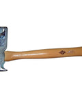 Solid 17 Oz Magnetic Roofing Hatchet With Built In Utility Blade And Sliding Gauge, steel head and wooden handle, heavy duty tool.
