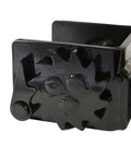 Close-up of black steel 4 Pack Stake Pocket Winch For Trailers And Flatbeds Fits Flush Or Outside Pockets Beefed Up Utility Kit 16200 Lb Capacity