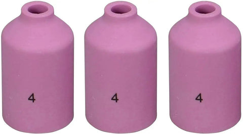 Three TIG Gas Lens Alumina Nozzle Ceramic Cup Pro Grade 54N18 Size Four One Quarter Inch Six Point Five Millimeters For DB PTA SR WP