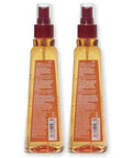 Back view of two bottles of Turn Up The Heat Protectant Spray 8.5 Oz Pack Of 2 For Flat Irons And Curling Irons Seals The Cuticle