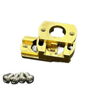 Upgrade Your BLV VzBoT 3D Printer Setup With These Awesome Square 18mm Oldham Couplers For T8 Z Axis Lead Screws, Perfectly Fitted Ramps Ensure Smooth Prints Every Single Time Without Any Wobbles Or Jitters. brass square 18mm Oldham coupler with screws for T8 Z axis lead screws