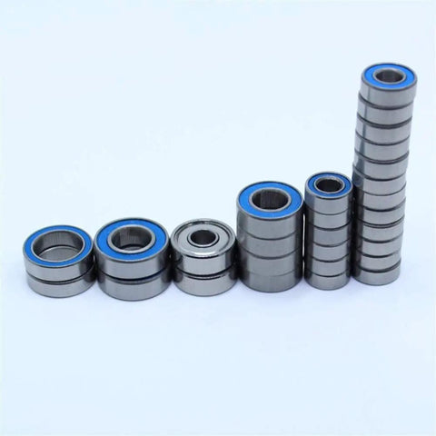 RC Ball Bearing Set For One Tenth Scale SCX10 II Kit And RTR 28 Pcs Bearings Upgraded With 5x11x4mm 10x15x4mm 5x10x4mm 8x16x5mm 5x14x5mm And 7x14x3.5mm stacked metal bearings