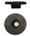 Heavy Duty Adjustable Leveling Feet 8 Pack Thick Carbon Steel Support Legs M16 X 200mm Thread With 2.4 Inch Base Diameter, top and bottom view of leveling pad.
