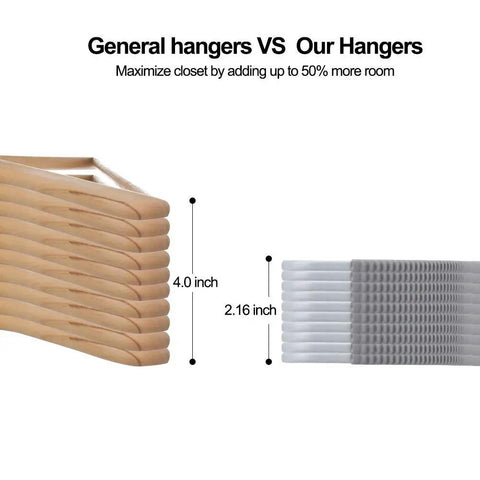 Hella Solid Premium Quality 50 Pack Plastic Clothes Hangers With Non Slip Rubber Edges For Heavy Duty Wardrobe Storage Space Saving Closet Organizer Suit Pants And Dress Rack