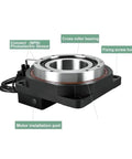 Close-up view of Heavy Hitter Hollow Rotating Platform with Plug And Play Electric Rotary Table and Stepper Servo Motor features.