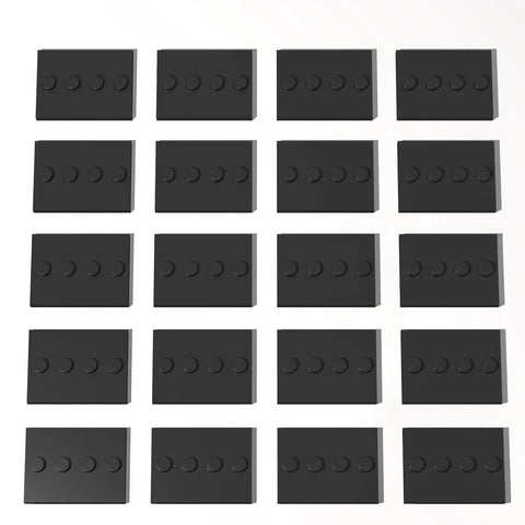 Mini Figure Display Stand Set With 50 Pieces Classic Bracket Plate 3x4 Four Studs Compatible With Lego And Other Brick Brands layout