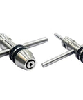 Spindle Pilot Tap Wrench Set For Internal And External Threading, DIY Friendly Hand Tapping Tool, showing two metal wrenches