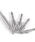 12 Pack Steel Archery Field Points For Target Practice with 8mm outside diameter and 4mm screw, displayed on white background.