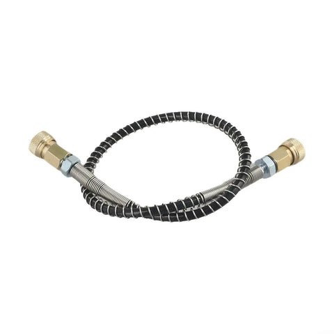 Heavy Duty High Pressure Air Hose 50cm M10x1 Thread 9000 PSI Stainless Wrap Protects Against Kinks For Hunting Diving Tanks And Industrial Jobs Built To Handle Abuse No Matter How Hard You Run Them Today, coiled with brass fittings