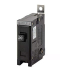Straight Up Reliable Single Pole Circuit Breaker Swap For House Panels Quick Bolt On Install 20 Amp Protection, side view.