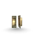 Solid Brass Recessed Cabinet Pull Handcrafted With Vintage Patina, Flush Mount Drawer Handle For Cabinets, Side View, Antique Style