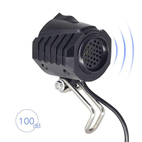 Front Light For Electric Bikes With Built In Horn Stay Lit, 3W LED, 200 Lumens, 12V To 60V Compatible, 3 Pin SM Connector, Bright Headlight For Night Rides, Easy Install, Weather Resistant